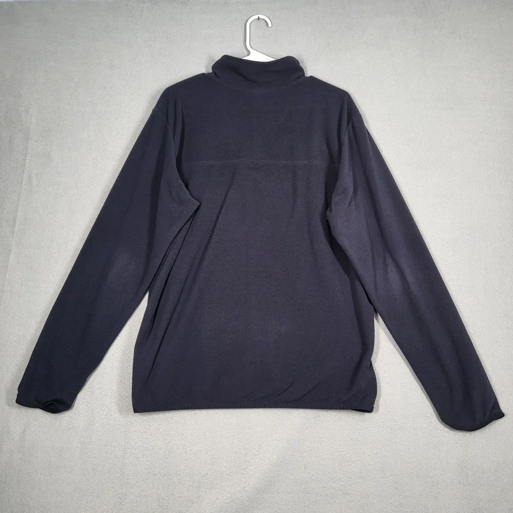 The North Face Sweatshirt Men's L Navy Blue Fleece 1/4 Zip Mock Neck Outdoor Cas